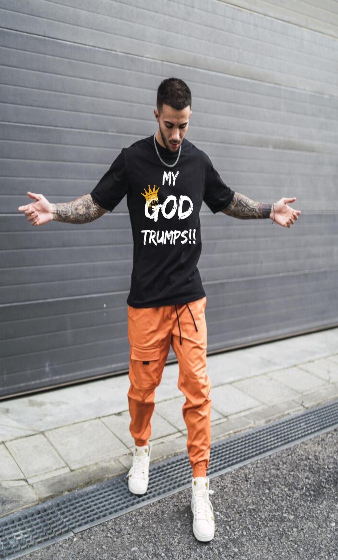 "MY GOD Trumps!!" (Black)