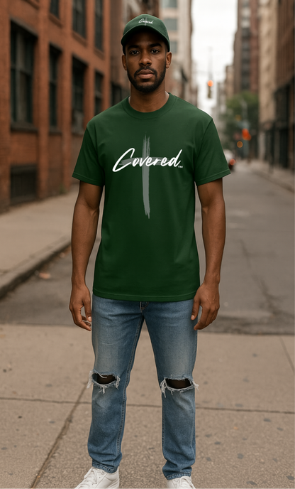 "COVERED" Brand Logo T-Shirt (Green)