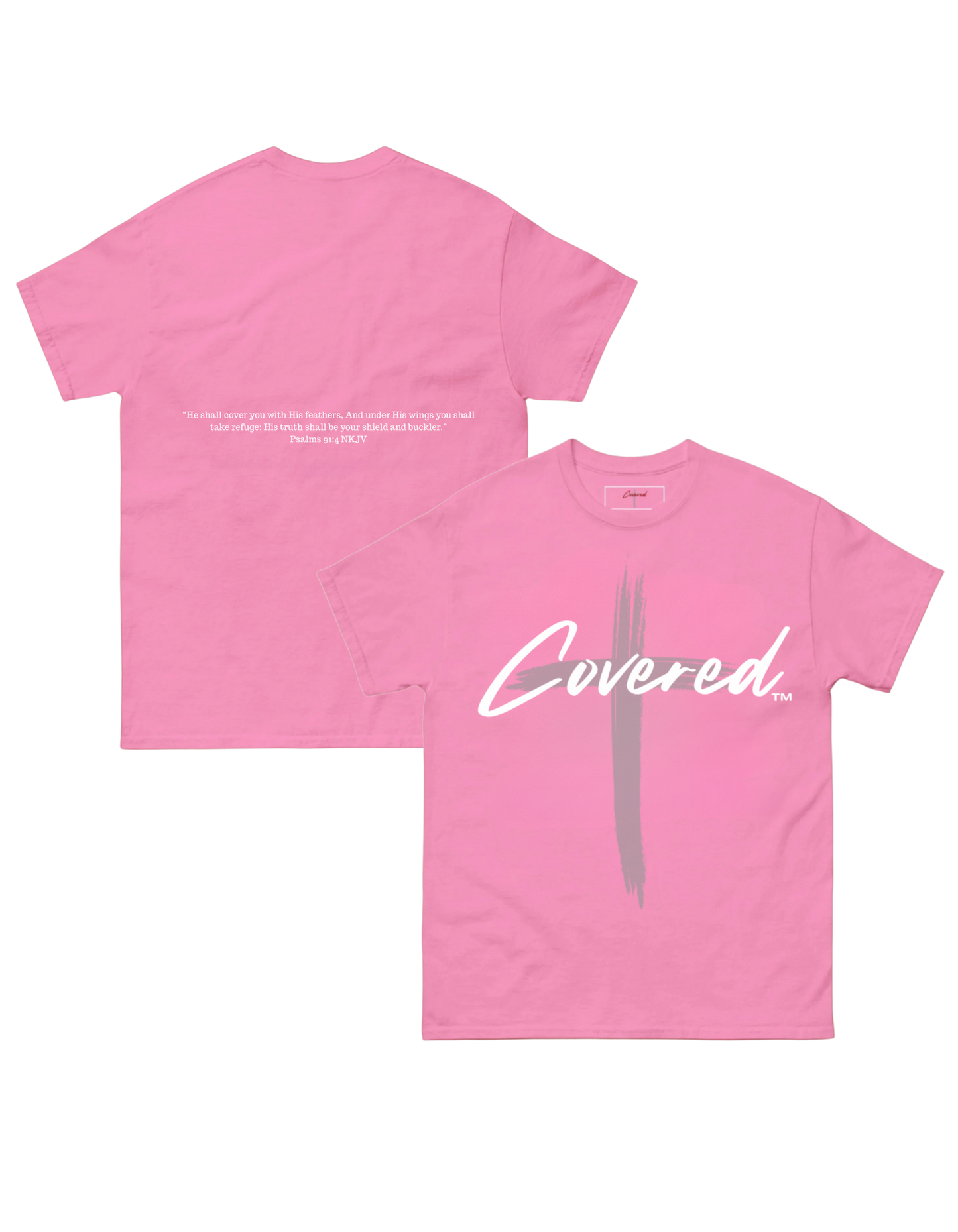 "COVERED" Brand Logo T-Shirt (Pink)
