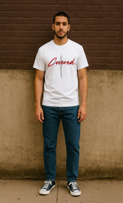 "COVERED" Brand Logo T-Shirt (White)
