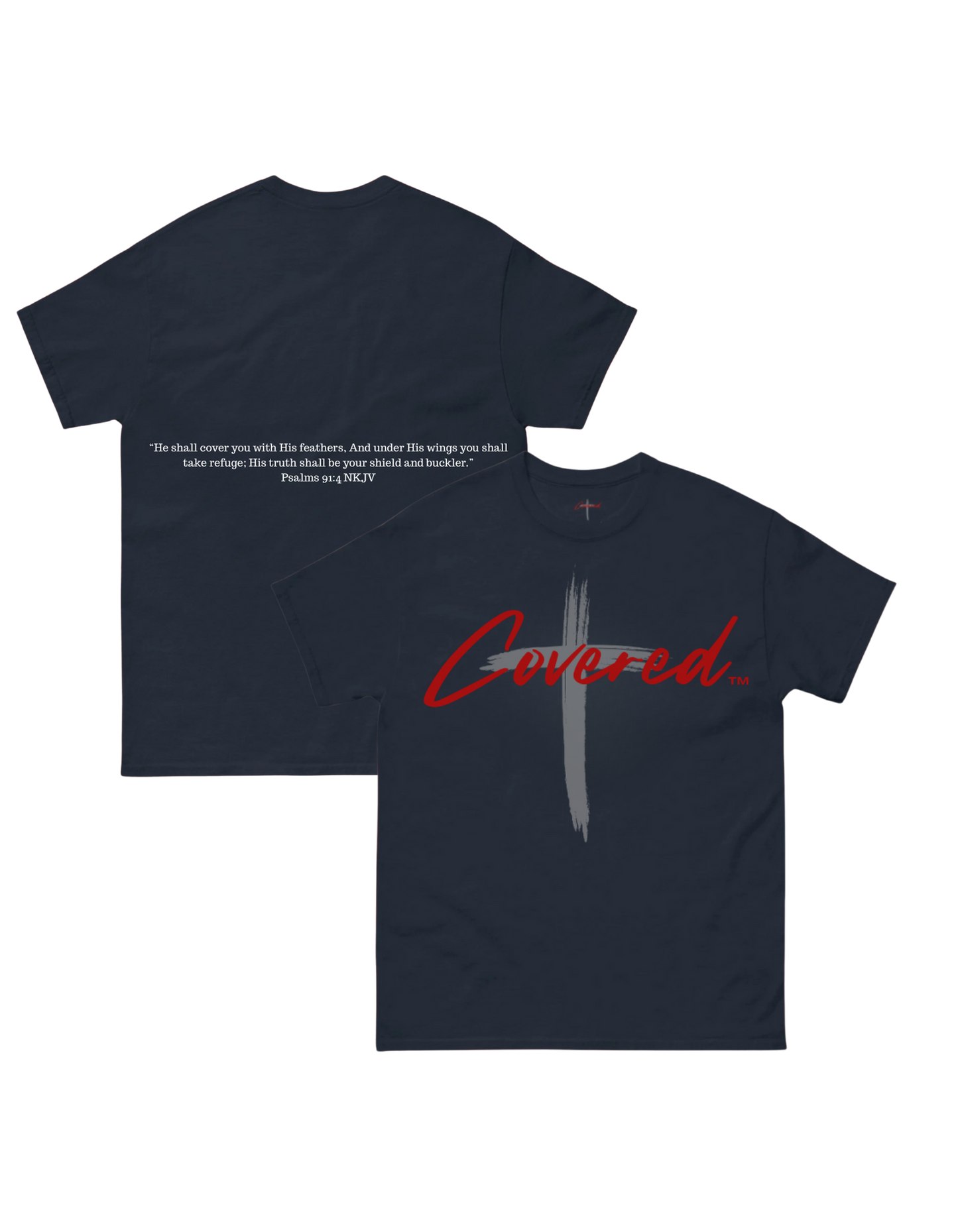 "COVERED" Brand Logo T-Shirt (Navy)