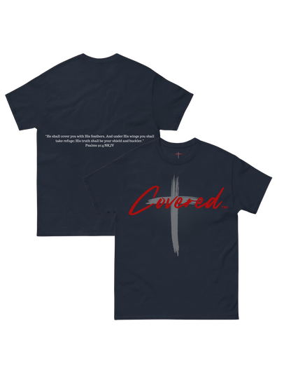 "COVERED" Brand Logo T-Shirt (Navy)